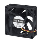 Sanyo Denki Axial Fan, 48 V dc, DC Operation, 7.2W, 150mA Max, 120 x 120 x 25mm