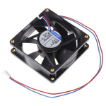 ebm-papst 8400 N Series Axial Fan, 24 V dc, DC Operation, 79m³/h, 2.8W, 80 x 80 x 25mm
