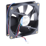 ebm-papst 3400 N Series Axial Fan, 12 V dc, DC Operation, 94m³/h, 2.5W, 92 x 92 x 25mm