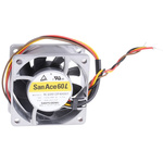 Sanyo Denki San Ace 9LG Series Axial Fan, 12 V dc, DC Operation, 47m³/h, 2.04W, 170mA Max, 60 x 60 x 25mm