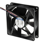ebm-papst 3400 N Series Axial Fan, 12 V dc, DC Operation, 102m³/h, 2.9W, 92 x 92 x 25mm