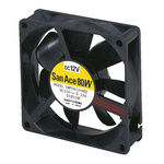 Sanyo Denki San Ace 9WP Series Axial Fan, 12 V dc, DC Operation, 74.5m³/h, 1.68W, 140mA Max, IP68, 92 x 92 x 25mm