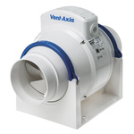 Vent-Axia ACM100 ACM In Line Duct Fan, 256m³/h, 23dB(A), Duct Size 100mm