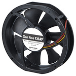 Sanyo Denki San Ace 9RF Series Axial Fan, 24 V dc, DC Operation, 120m³/h, 2.2W, 90mA Max, 131 x 136 x 28mm