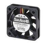 Sanyo Denki San Ace 40 Series Axial Fan, 12 V dc, DC Operation, 9m³/h, 840mW, 70mA Max, 40 x 40 x 10mm