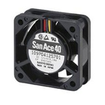 Sanyo Denki 109P Series Axial Fan, 12 V dc, DC Operation, 9m³/h, 1.14W, 90mA Max, 40 x 40 x 15mm