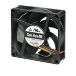 Sanyo Denki 9GA Series Axial Fan, 24 V dc, DC Operation, 124m³/h, 6.72W, 280mA Max, 80 x 80 x 25mm