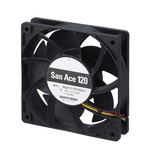 Sanyo Denki 9GA Series Axial Fan, 12 V dc, DC Operation, 3.2m³/min, 7.32W, 610mA Max, 120 x 120 x 25mm