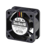 Sanyo Denki 109P Series Axial Fan, 24 V dc, DC Operation, 8.2cfm, 1.68W, 70mA Max, 40 x 40 x 20mm
