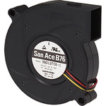 Sanyo Denki San Ace B76 Series Blower, 24 V dc, 8.8cfm, DC Operation, 76 x 76 x 20mm