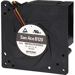 Sanyo Denki San Ace B120 Series Blower, 24 V dc, 56.5cfm, DC Operation, 120 x 120 x 32mm