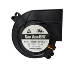 Sanyo Denki San Ace B97 Series Blower, 12 V dc, 56.8cfm, DC Operation, 97 x 97 x 33mm