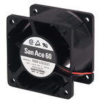 Sanyo Denki 9G Series Axial Fan, 24 V dc, DC Operation, 110.4m³/h, 20.4W, 850mA Max, 60 x 60 x 38mm