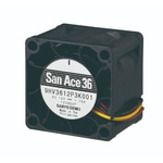 Sanyo Denki San Ace 9HV Series Axial Fan, 12 V dc, DC Operation, 25.4cfm, 21W, 1.75A Max, 36 x 36 x 28mm