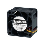 Sanyo Denki Axial Fan, 12 V dc, DC Operation, 37.1cfm, 31.2W, 2.6A Max, 40 x 40 x 28mm