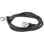 TE Connectivity Black Male BNC to Male BNC Coaxial Cable, 50 Ω