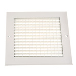 RS PRO White Aluminium Grille, Eggcrate Slat, 200 x 200mm