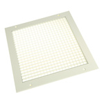 RS PRO White Aluminium Grille, Eggcrate Slat, 300 x 300mm