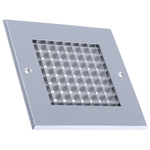 RS PRO Silver Aluminium Grille, Eggcrate Slat, 125 x 125mm