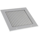 RS PRO Silver Aluminium Grille, Eggcrate Slat, 200 x 200mm