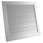 RS PRO Silver Aluminium Grille, Parallel Slat, 344 x 344 x 17mm