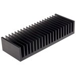 Heatsink, Universal Rectangular Alu, 0.8K/W, 75 x 200 x 40mm