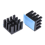 Heatsink, Universal Rectangular Alu, 26.5K/W, 14 x 14 x 10mm, Adhesive Foil