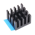 Heatsink, Universal Rectangular Alu, 14.7K/W, 23 x 23 x 18mm, Adhesive Foil