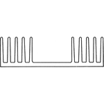Heatsink, Universal Rectangular Alu, 1.45K/W, 75 x 120 x 37mm
