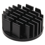Heatsink, Universal Round Alu, 15.23K/W, 32 (Dia.) x 14mm, Adhesive Foil, Conductive Foil