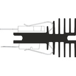 Heatsink, 4.08K/W, 100 x 30 x 47.2mm, Clip