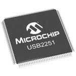 Microchip USB2251I-NU-06, USB Controller, 35Mbps, USB 2.0, 3.3 V, 128-Pin TQFP