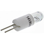 RS PRO Bi-Pin Indicator Light, Clear, 14 V, 80 mA, 1000h