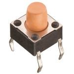 Pink Tactile Switch, Single Pole Single Throw (SPST) 50 mA @ 12 V dc 1.6mm Through Hole