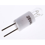RS PRO Bi-Pin Indicator Light, Clear, 28 V, 40 mA, 1000h