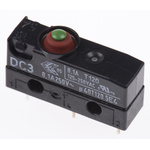 SPDT-NO/NC Button Microswitch, 100 mA @ 30 V dc