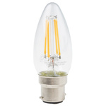 RS PRO B22 GLS LED Candle Bulb 4.5 W(36W), 2700K, Warm White, Candle shape