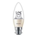 Philips MASTER B22 GLS LED Candle Bulb 5.5 W(40W), 2200 K, 2700 K, Warm Glow, B38 shape
