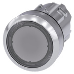 Siemens Flat Clear Push Button Head - Momentary, SIRIUS ACT Series, 22mm Cutout, Round