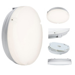 Knightsbridge Round LED Bulkhead Light, 14 W, 230 V ac, Lamp Supplied, IP65, TPR