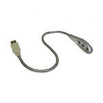 USB Triple LED Flexi-Light Desk Lamp