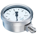 Bourdon G 1/4 Analogue Pressure Gauge 16bar Bottom Entry, MEX3-D20.B24, 0bar min.