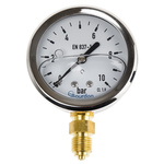 Bourdon G 1/4 Analogue Pressure Gauge 10bar Bottom Entry, MIT3D22B22, UKAS, 0bar min.