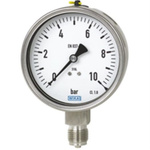 WIKA G 1/2 Analogue Pressure Gauge 0bar Bottom Entry, 9020802, -1bar min., 233.50