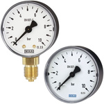 WIKA G 1/2 Analogue Pressure Gauge 10bar Bottom Entry, 12324817, 0bar min.