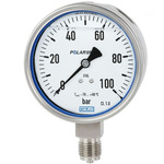 WIKA G 1/2 Analogue Pressure Gauge 140bar Bottom Entry, 48778170, 0bar min.