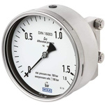 WIKA G 1/2 Analogue Differential Pressure Gauge 6bar Bottom Entry, 48798736, 0bar min.