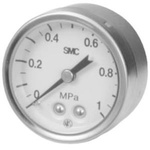 SMC Analogue Pressure Gauge 10bar Back Entry, G46-00-00-3, 0MPa min.