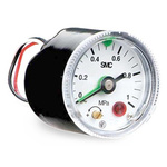 SMC R 1/8 Analogue Pressure Gauge 1MPa Back Entry, GP46-10-01-Q, 0MPa min.