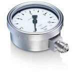 Bourdon G 1/4 Analogue Pressure Gauge 3bar Bottom Entry, MEX3-D20.B76, -1bar min.